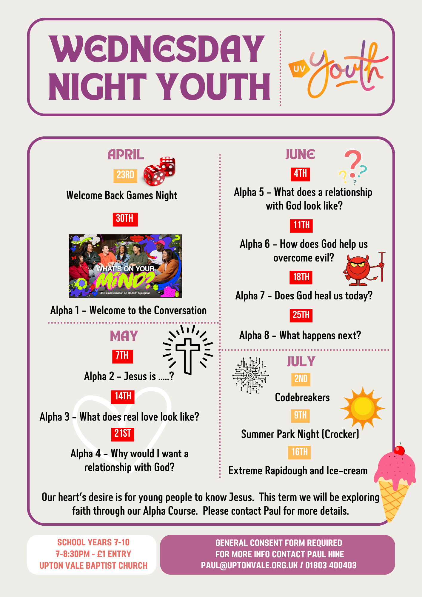 Wednesday Youth Programme A5 f