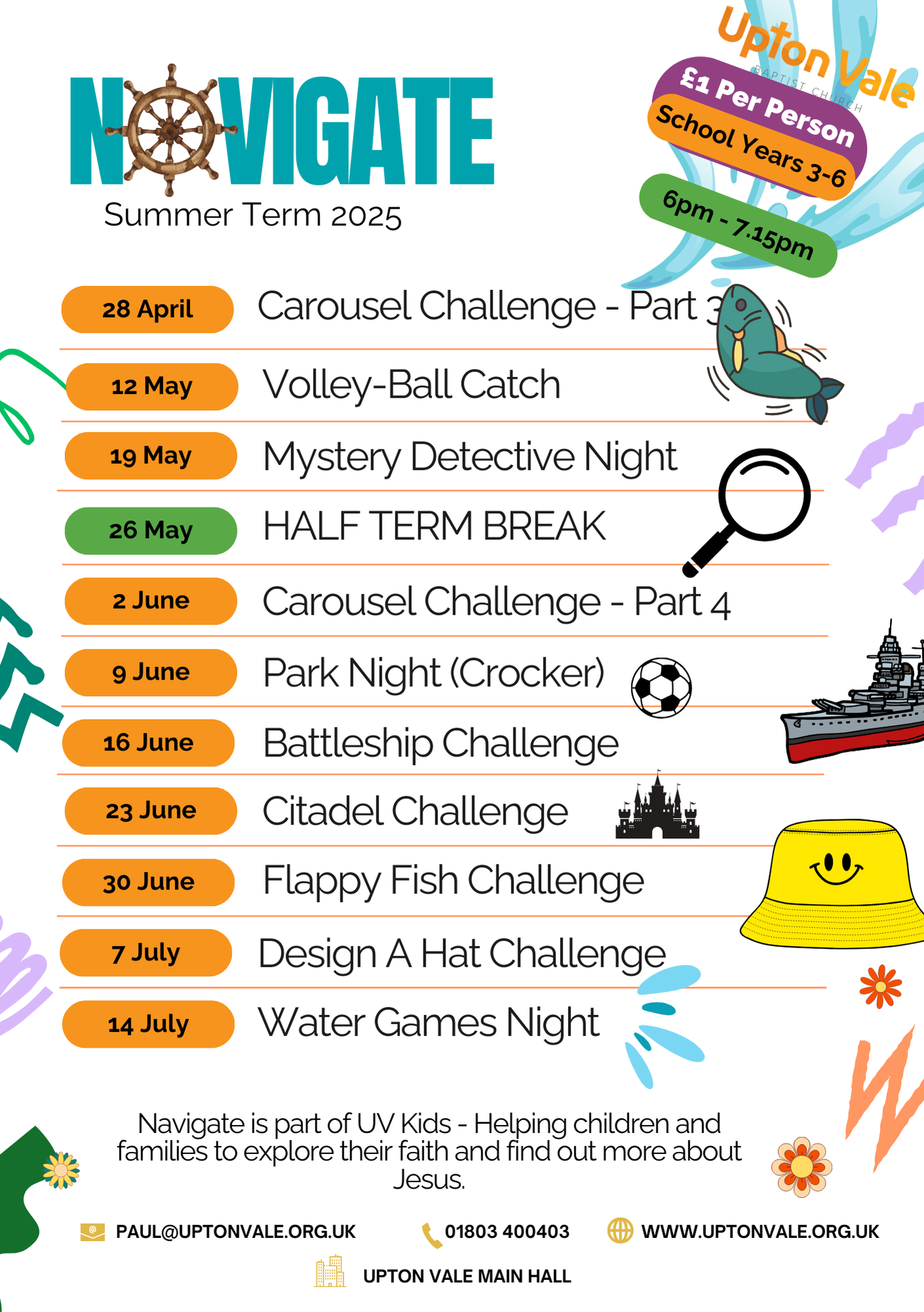 Navigate Summer Term A5 flyer 